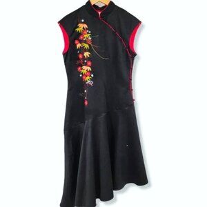 London Times crepe backed satin Cheomgsan dress